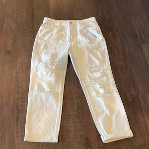 White Vervet Mom Jeans